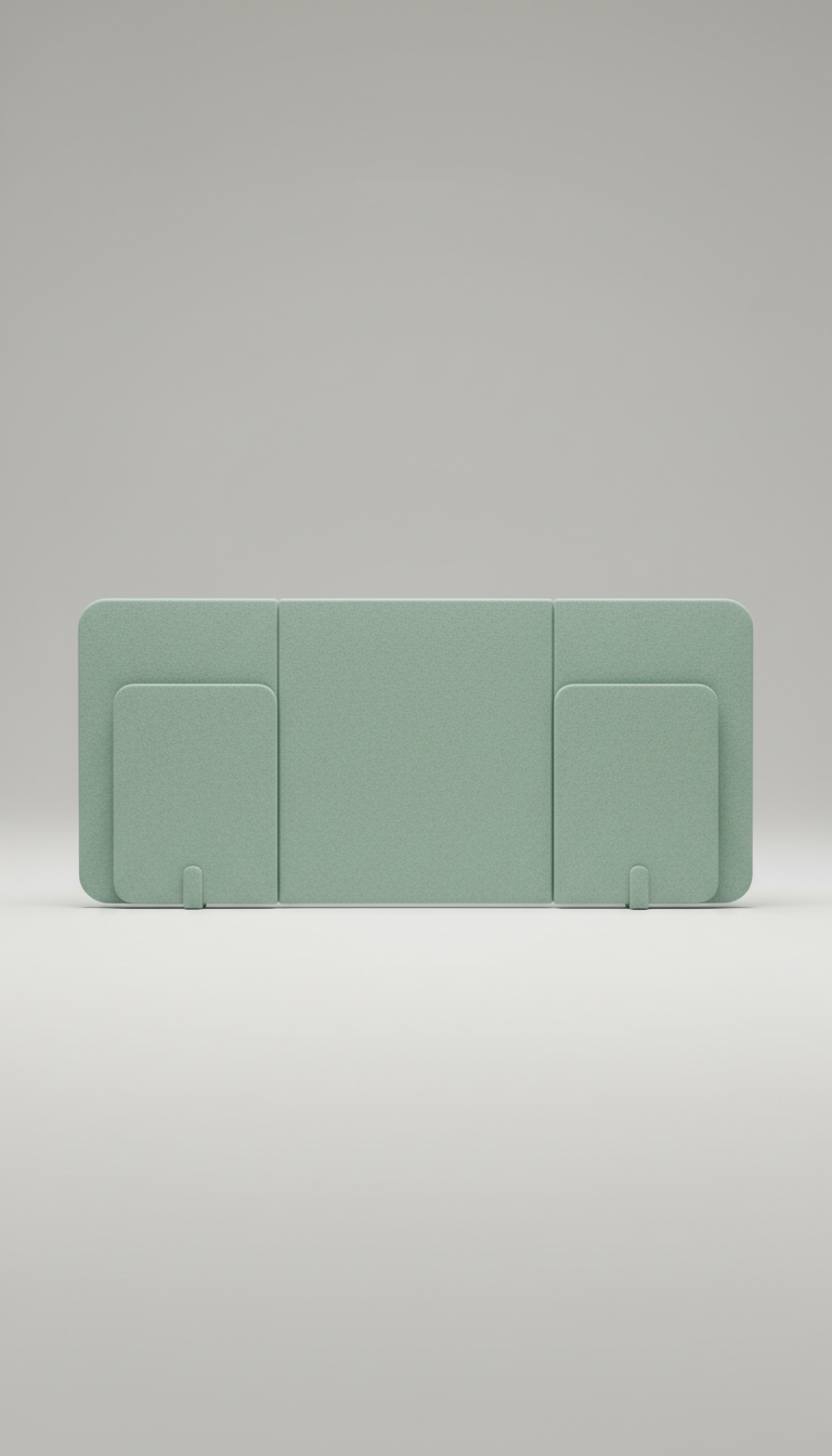 Muted Mint Modular PET Felt Desk Divider